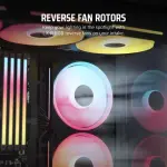 CORSAIR - iCUE LINK LX120-R RGB 120mm PWM Reverse Blade Computer Case Expansion Fan - Black (CO-9051049-WW)