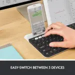 Logitech - K780 Wireless Scissor Keyboard Full-size - Graphite (920-008149)