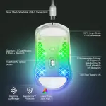 SteelSeries - Aerox 3 Super Light Honeycomb Wireless RGB Optical Gaming Mouse - Ghost Edition (62610)