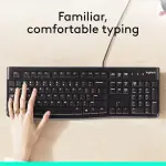 Logitech K120 Spill-Resistant Wired Keyboard – Black