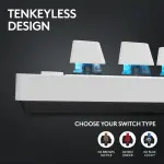 Logitech PRO X TKL LIGHTSPEED Wireless Gaming Keyboard with RGB - White