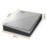 WD - My Passport Ultra 4TB- USB 3.0- External Portable Hard Drive - Silver (WDBFTM0040BSL-WESN)