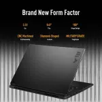 ASUS - TUF Gaming A14 14" 165Hz Gaming Laptop - AMD Ryzen 7 8845HS with - 1TB SSD - Jaeger Gray (FA401UV-DB74)
