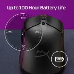 HyperX - Pulsefire Haste 2 Lightweight Wireless Optical Gaming Mouse - Wireless - Black (6N0B0AA)