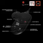 Logitech PRO Wireless Gaming Mouse - RGB, Ambidextrous - Black