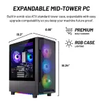 Skytech Gaming - SHADOW4 Gaming Desktop PC - AMD Ryzen 5 7600 - 16GB Memory - Black (ST-SHADOW4-1426-B-BU)