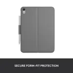 Logitech Slim Folio Keyboard Case for iPad A16 & 10th Gen with Bluetooth – Oxford Gray