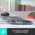 Logitech MX Mechanical Full-Size Wireless Keyboard - Tactile Switch - Graphite
