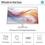 HP 27" FHD 100Hz IPS Monitor with Adjustable Height – Silver & Black