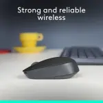 Logitech - M170 Wireless Compact Optical Ambidextrous Mouse - Wireless - Black (910-004940)