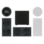 Sonance - MAG5.1 PREMIUM - Mag Series 5.1-Ch. Premium 6-1/2" In-Wall Surround Sound Speaker System - Paintable White (MAG5.1 PREMIUM)