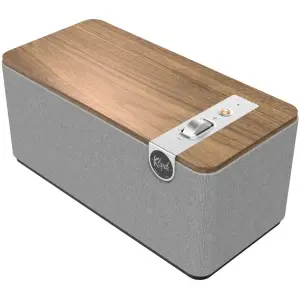 Klipsch - The One Plus Premium Tabletop Bluetooth Speaker with Broadcast Mode - Walnut (1071964)
