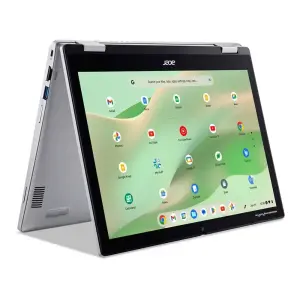 Acer Chromebook Spin 312 2-in-1 – 12.2" WUXGA Touch, Intel Core i3-N305, 8GB RAM, 128GB eMMC – Sparkly Silver