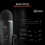 Blue Yeti Professional USB Condenser Microphone with Multiple Patterns