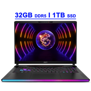 MSI Raider GE68HX, i9-14900HX, RTX 4070, 32GB DDR5, 1TB SSD, 16" FHD+ 144Hz, Win 11, Black