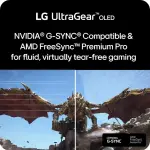 LG UltraGear 32" OLED Gaming Monitor - 4K 240Hz / FHD 480Hz, 0.03ms, G-SYNC, FreeSync Pro - Black