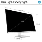 HP 27" FHD 100Hz IPS Monitor with Adjustable Height – Silver & Black