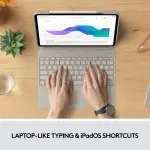 Logitech - Combo Touch Keyboard Folio for Apple iPad Pro 12.9" (5th & 6th Gen) - Sand (920-010119)