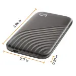 WD - My Passport External USB - 2TB Type-C Portable SSD - Space Gray (WDBAGF0020BGY-WESN)