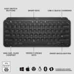 Logitech Wireless MX Keys Mini Keyboard & Lift Vertical Ergonomic Mouse Creative Kit (Black)