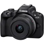 Canon EOS R50 4K Mirrorless Camera with RF-S 18-45mm Content Creator Kit – Black