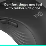 Logitech Signature M650 L Wireless Optical Mouse with Silent Clicks – Graphite