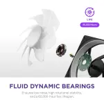 NZXT - F360 RGB Core - 360mm Single-Frame Case Fan Unit with 3 x 120mm RGB Fans and Fluid Dynamic Bearings - Black (RF-U36HF-B1)