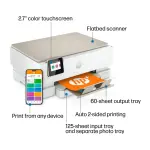HP ENVY Inspire 7255e Wireless All-in-One Photo Printer – White & Sandstone
