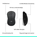 Logitech MK540 Full-Size Wireless Keyboard & Mouse for PC – Black