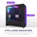 NZXT - H5 Flow RGB 2024 Compact ATX Mid-Tower Airflow PC Case - Black (CC-H52FB-R1)
