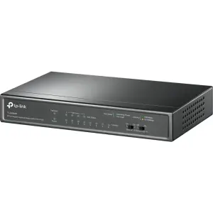 TP-Link - 8-Port Gigabit (10/100/1000Mbps) Unmanaged PoE Switch Desktop - Black