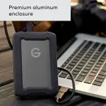 SanDisk Professional - G-DRIVE ArmorATD 4TB External Portable Hard Drive - USB-C - Black (SDPH81G-004T-GBA1D)