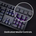 HyperX - Alloy Rise Full-size Wired Mechanical Linear Switch Gaming Keyboard - Black (7G7A3AA#ABA)
