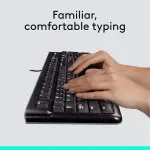 Logitech - MK120 Full-size Wired Membrane Keyboard and Mouse Bundle - Black (920-002565)