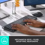 Logitech MX Mechanical Full-Size Wireless Keyboard - Tactile Switch - Graphite