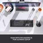 Logitech - MX Mechanical Full size Wireless Mechanical Clicky Switch Keyboard for Windows/macOS with Backlit Keys - Graphite