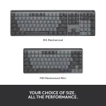 Logitech - MX Mechanical Mini Compact Wireless Mechanical Tactile Switch Keyboard for Windows/macOS - Graphite (920-010550)