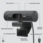 Logitech - Brio 500 1920x1080p Webcam with Privacy Cover - Graphite (960-001493)