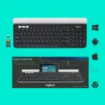 Logitech - K780 Wireless Scissor Keyboard Full-size - Graphite (920-008149)