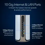 NETGEAR - Orbi 970 Series BE27000 Quad-Band Mesh Wi-Fi 7 System (3-pack) - White (RBE973S-100NAS)
