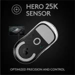 Logitech PRO X SUPERLIGHT Wireless Gaming Mouse – HERO 25K Sensor, White