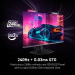 MSI - MPG321URXQDOLED 32" Quantum Dot OLED UHD 240Hz 0.03ms Gaming Monitor - Black (MPG 321URX QD-OLED)