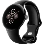 Google - Pixel Watch 2 Matte Black Smartwatch with Obsidian Active Band Wi-Fi - Matte Black (GA05029-US)
