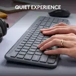Logitech MK955 Signature Slim Wireless Keyboard & Mouse Combo – Quiet Typing, Graphite