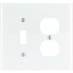 Leviton White 2-Gang 1-Toggle/1-Duplex Wall Plate (1-Pack)