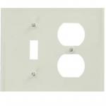 Leviton White 2-Gang 1-Toggle/1-Duplex Wall Plate (1-Pack)