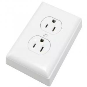 Legrand Wiremold Non-Metallic PVC Raceway 15 Amp Duplex Receptacle Box Kit with Faceplate and Outlet, White