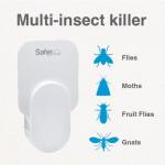 Safer BrandSafer Home Indoor Flying Insect Trap for Fruit Flies, Gnats, Moths, House Flies (1 Plug-In Base and 2 Refill Glue Cards) description