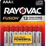 Rayovac Fusion Alkaline AAA Card (8-Pack)