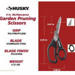 Husky 8 in. Multipurpose Garden Pruning Scissors